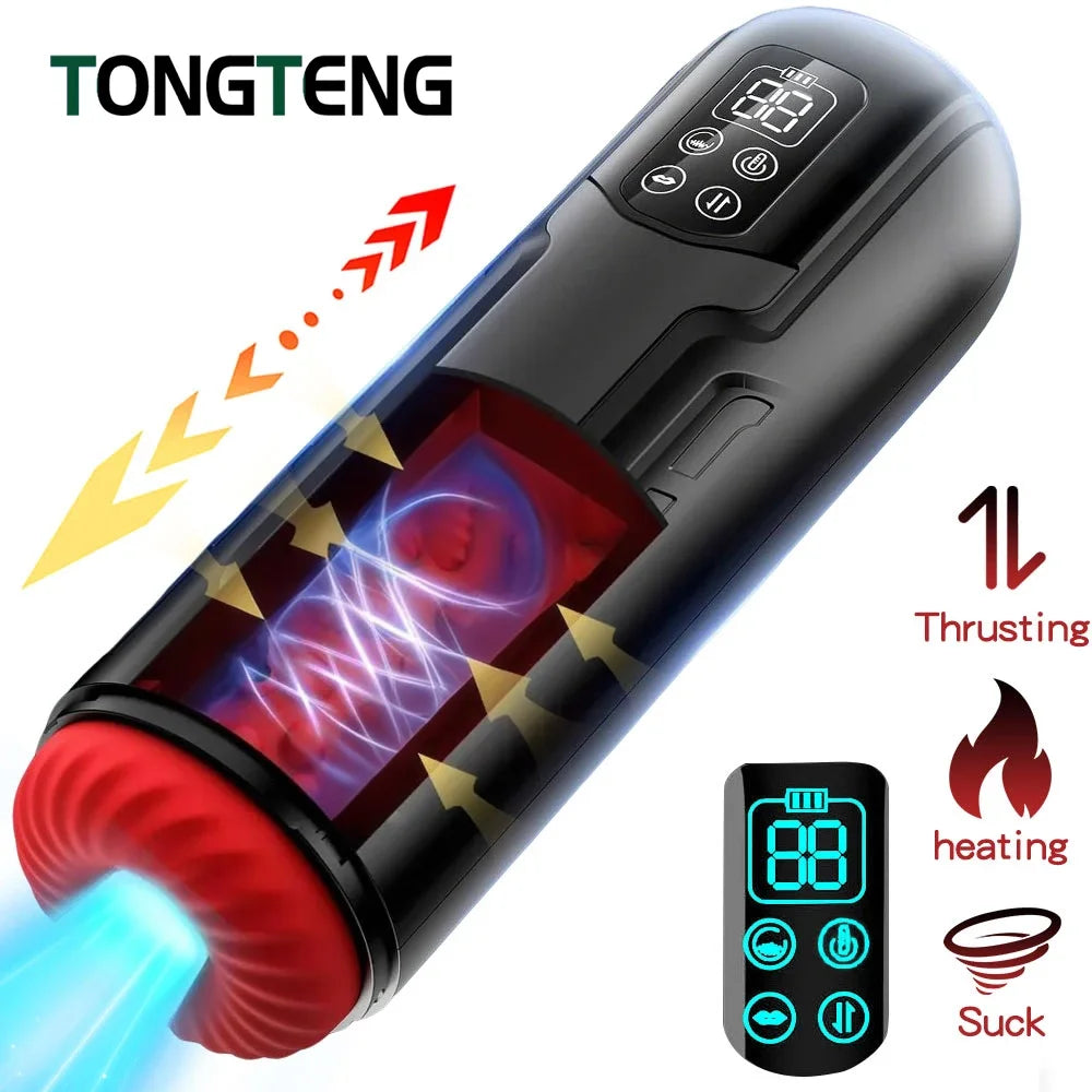 Automatinis masturbatorius vyrams su 9 režimais