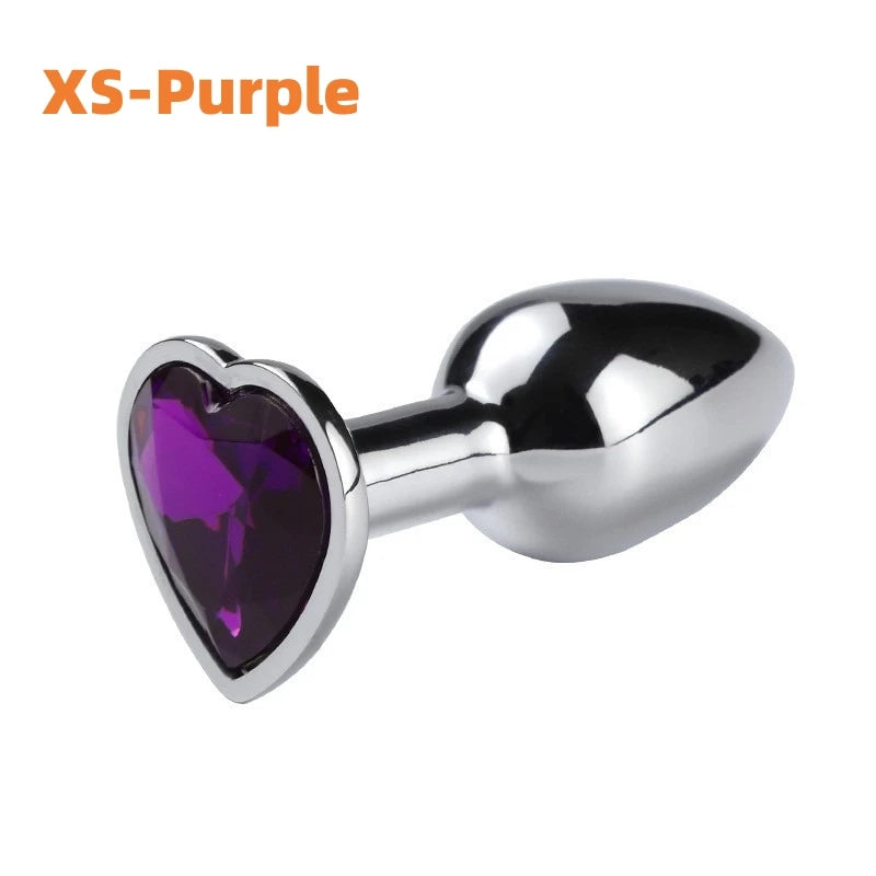 Mini metalinis analinis kištukas su širdelės pagrindu