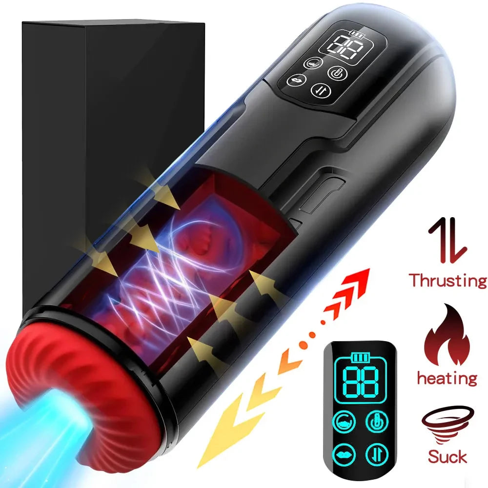 Automatinis masturbatorius vyrams su 9 režimais