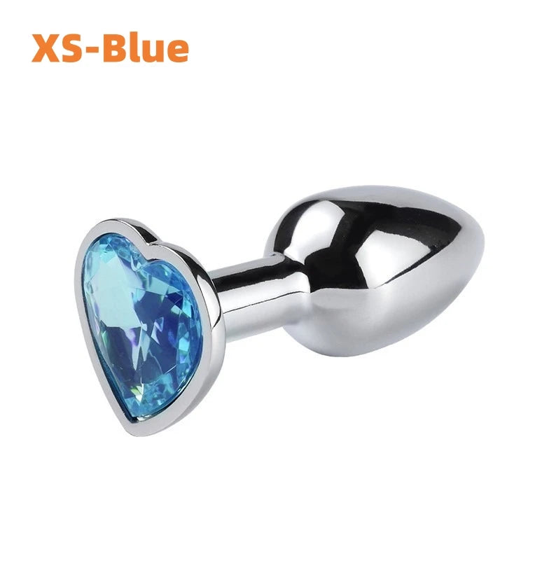 Mini metalinis analinis kištukas su širdelės pagrindu