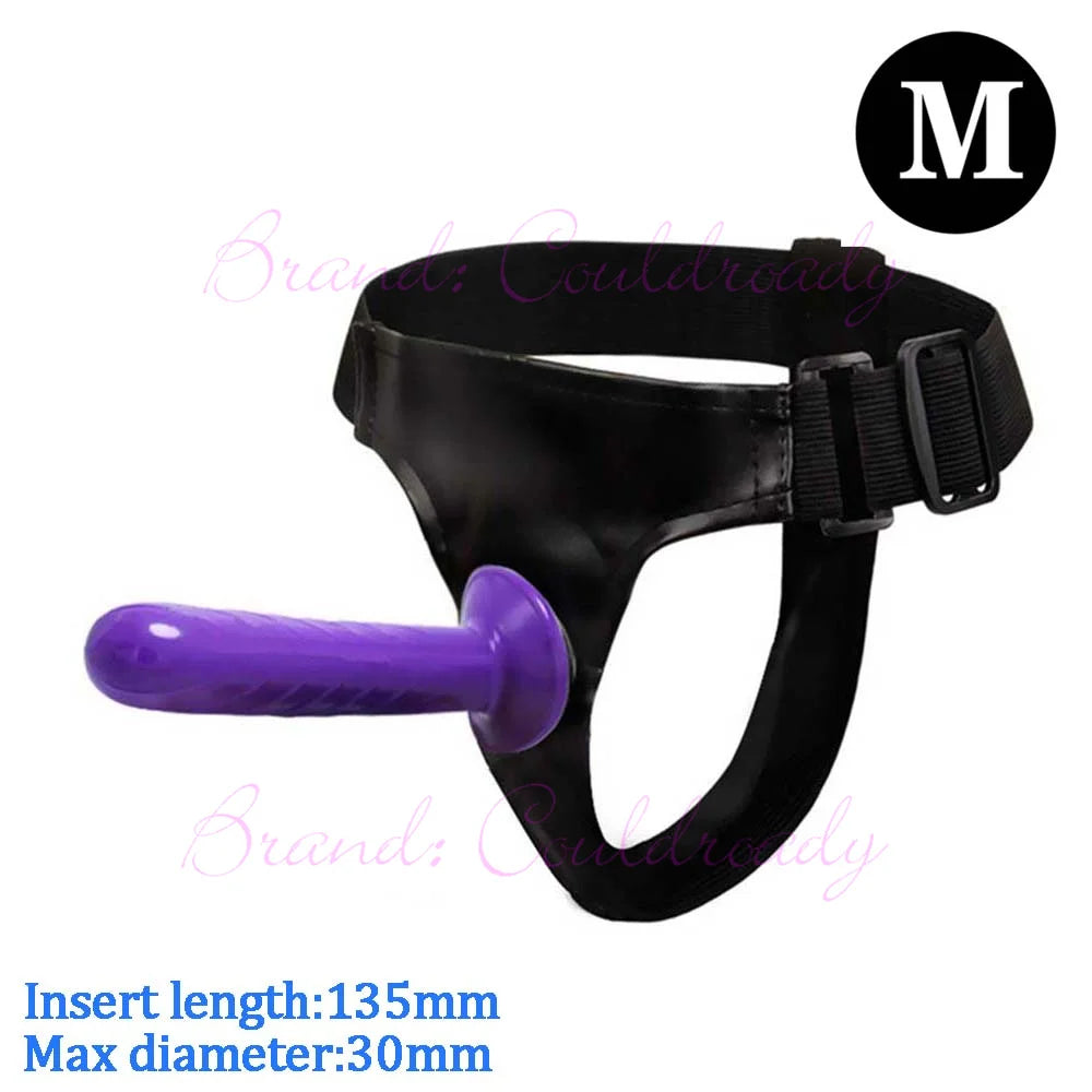 Dviejų galų strap-on dildo poroms su reguliuojamu diržu