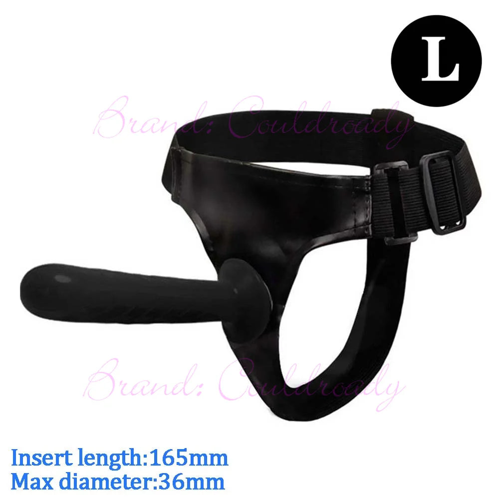 Dviejų galų strap-on dildo poroms su reguliuojamu diržu