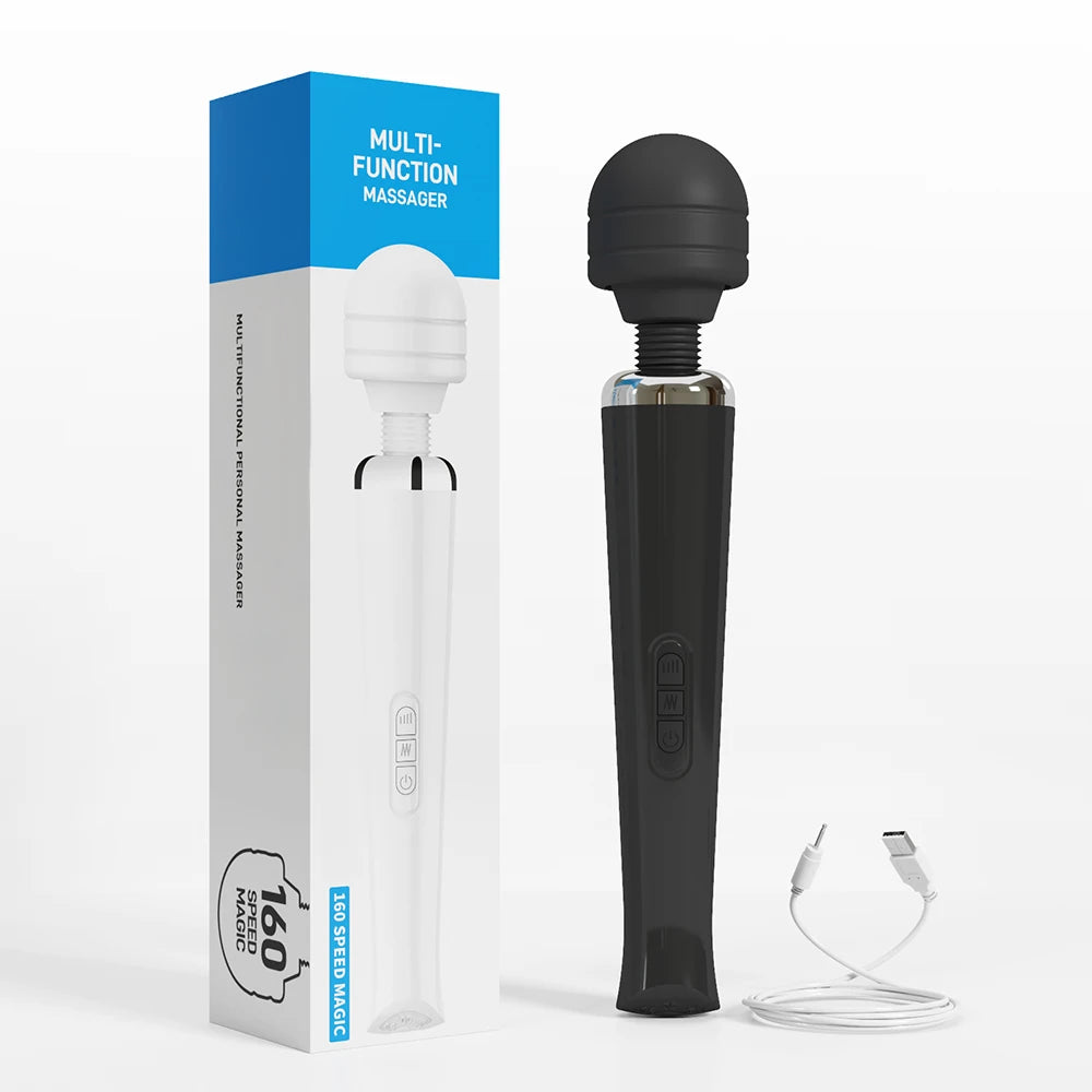 Galingas AV vibratorius G taškui ir klitoriui su USB įkrovimu