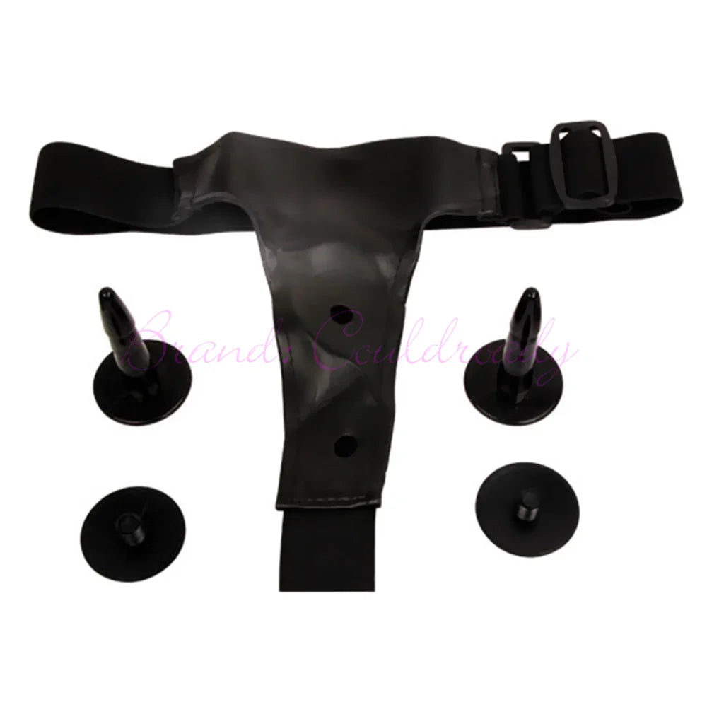 Dviejų galų strap-on dildo poroms su reguliuojamu diržu